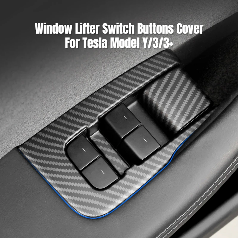 

For Tesla Model Y/3/3+ Highland Window Lifter Switch Buttons Cover Trim Frame Button Stickers 2017-2024 Car Interior Accessories