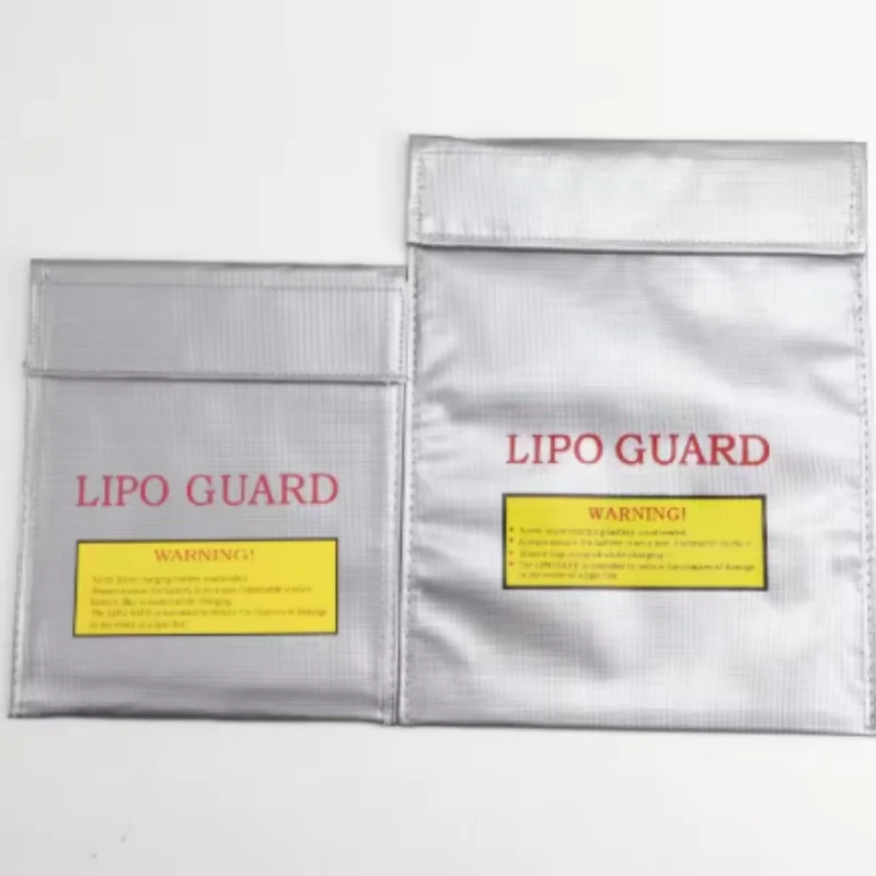 Fireproof And Waterproof High-Quality Rc Lipo Battery Safety Bag Safety Protection Charging Bag 18x23cm 30x23cm Silver