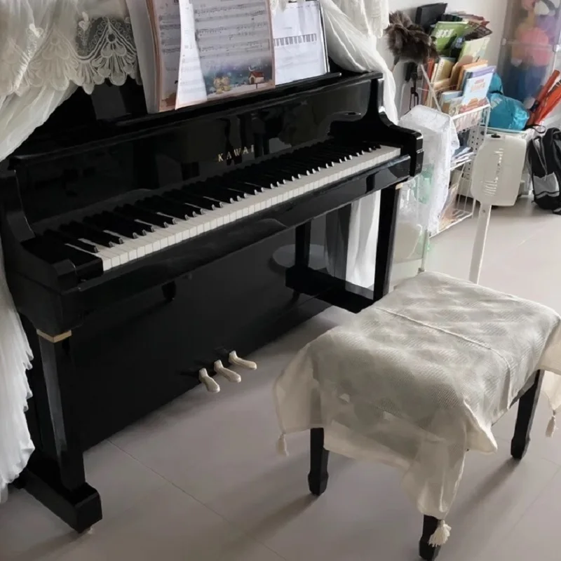 Piano Cover Cloth Lace Half Cover Fresh Dust Cushion Towel Electronic Fabric Upright Polyester Full Waterproof Cloth Appliance