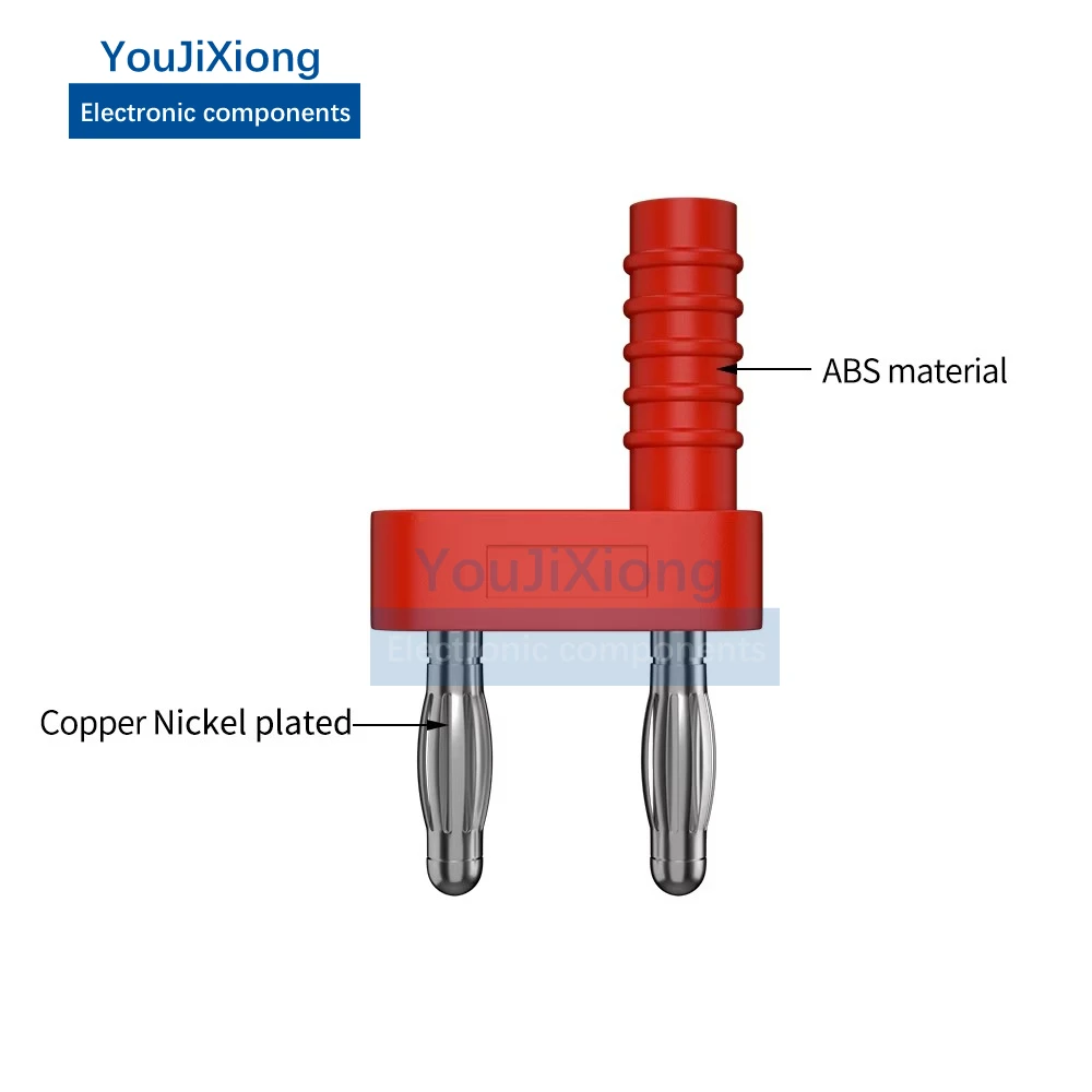 Fiche lanterne en cuivre pur, espacement court-circuit, adaptateur 2 mâles vers 1 femelle, 4mm, 14mm, 5 pièces