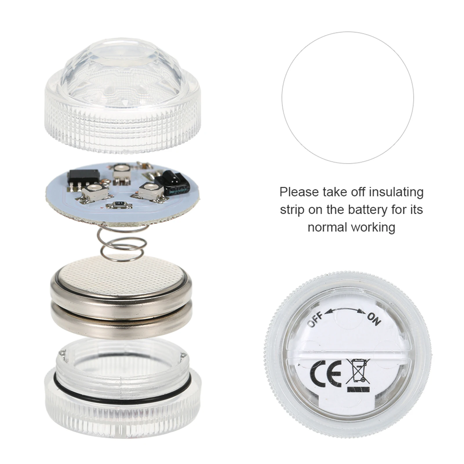 

Mini LEDs RGB Submersible Light Colorful Lamp Underwater Candle Light IP68 Water Resistance with Remote Control 6pack