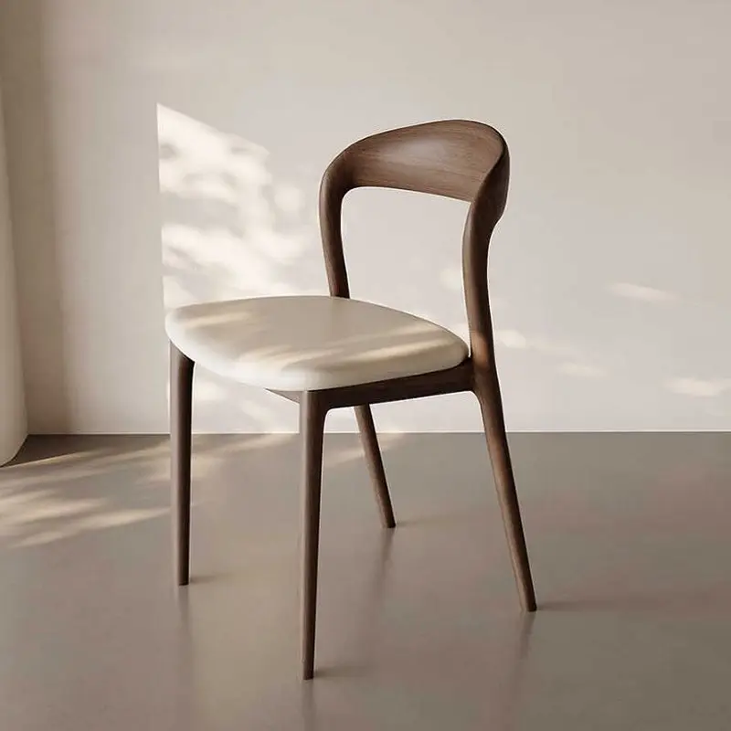 Nordic Minimalist Solid Wood Dining Chair Modern Designer Backrest Home Study Office Chair