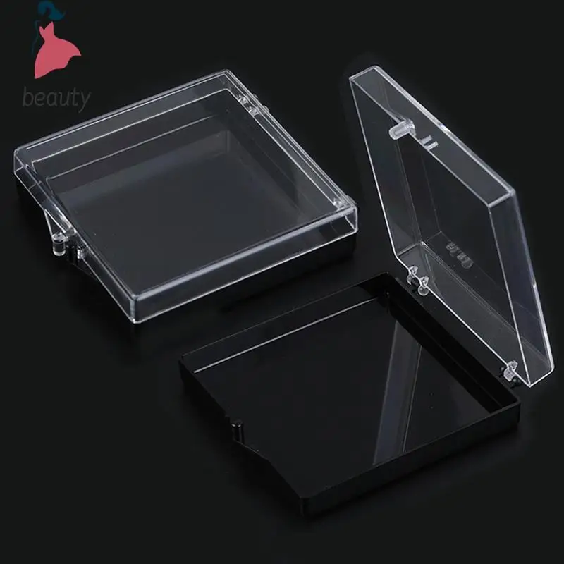 Caja de puntas de uñas postizas francesas, estuche de almacenamiento de exhibición de cuentas de joyería de diamantes de imitación, contenedor organizador de herramientas de manicura, 1pc