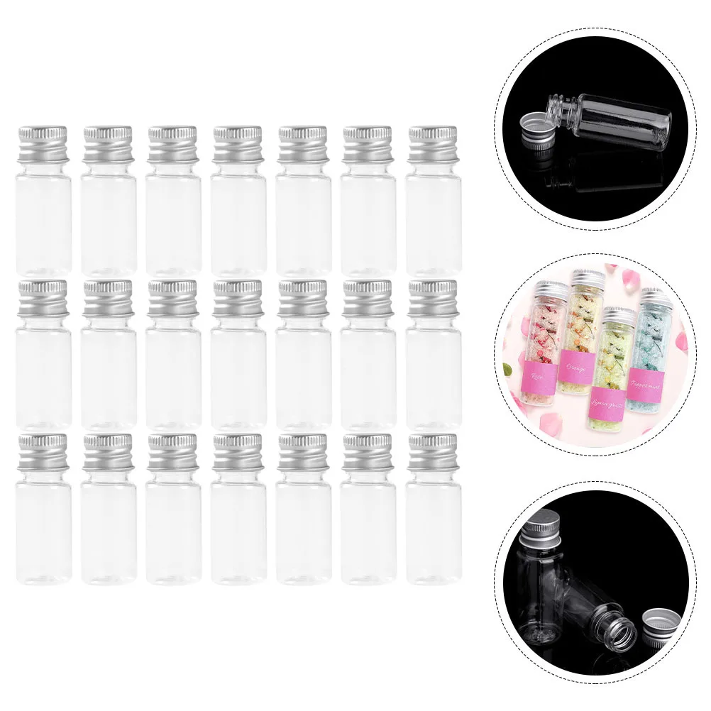 

36 pcs Plastic Test Tubes 10ml Clear Storage Containers y Beads Powder Bath Salt Flat Bottom Airtight Plastic Tubes