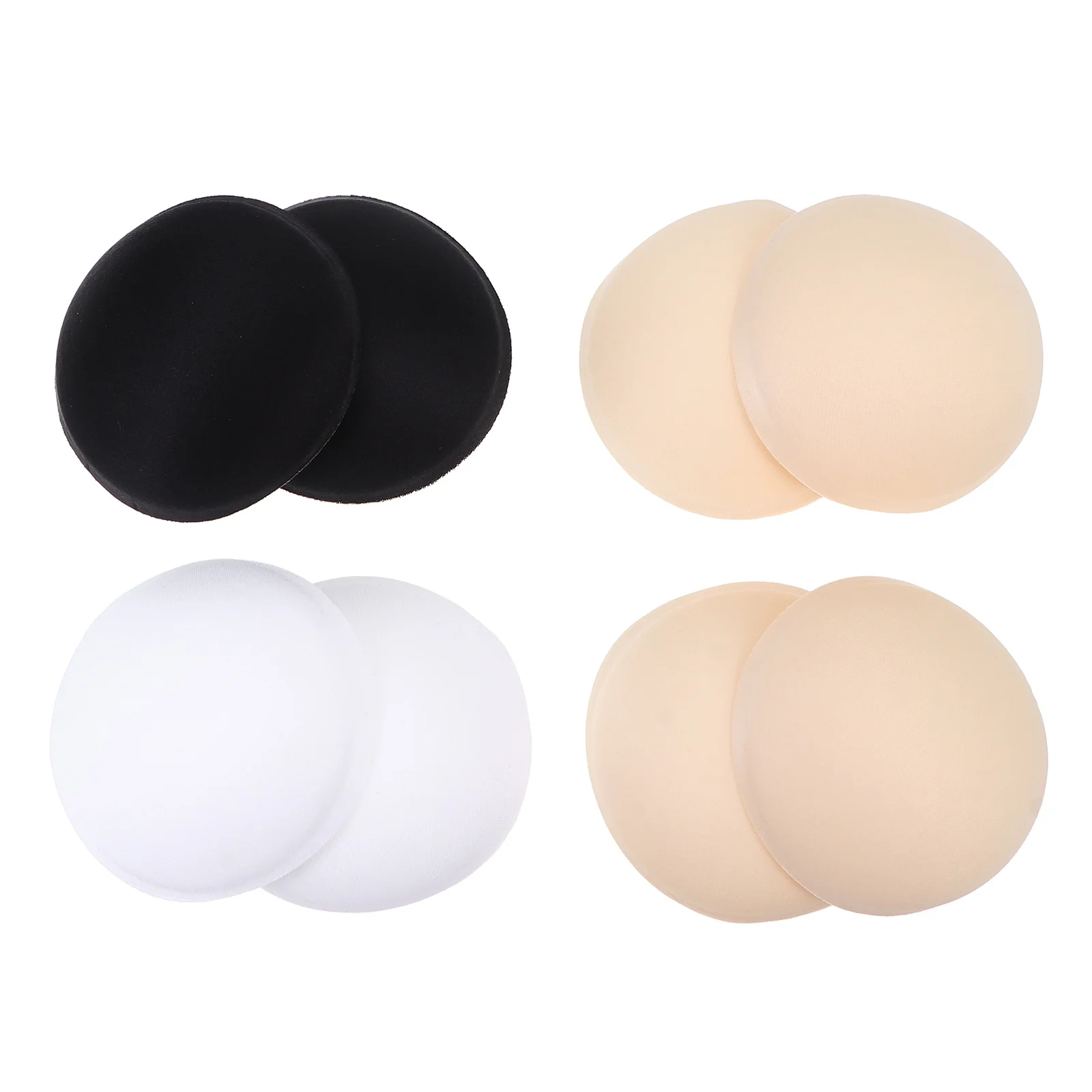 4 Pairs Sponge Pads Bra Inserts for Liners Sports Sweat-absorbent Yoga Wedding Dress