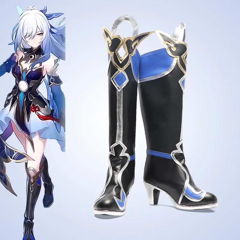 Jingliu Cosplay Shoes Honkai Star Rail Jing Liu Game Boots Halloween Shoes