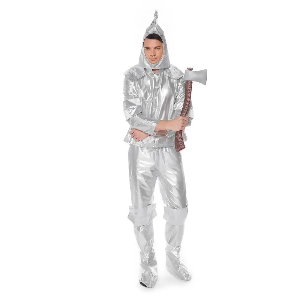 

Adult Male Green Wild Goose Trace Tin Man Costume Silver Little Performer Masquerade Party Carnival Role Play Outfit
