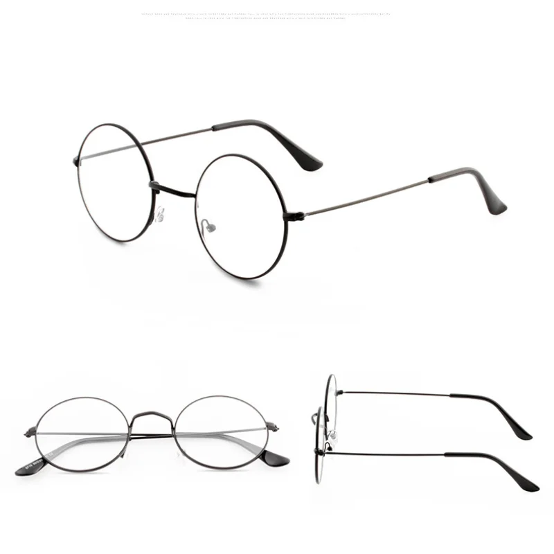 Women' Reading Glasses Circular Lightweight Fashionable Eye Protection Blue Light Resistant Glasses Men' Tablet Computer Glasses