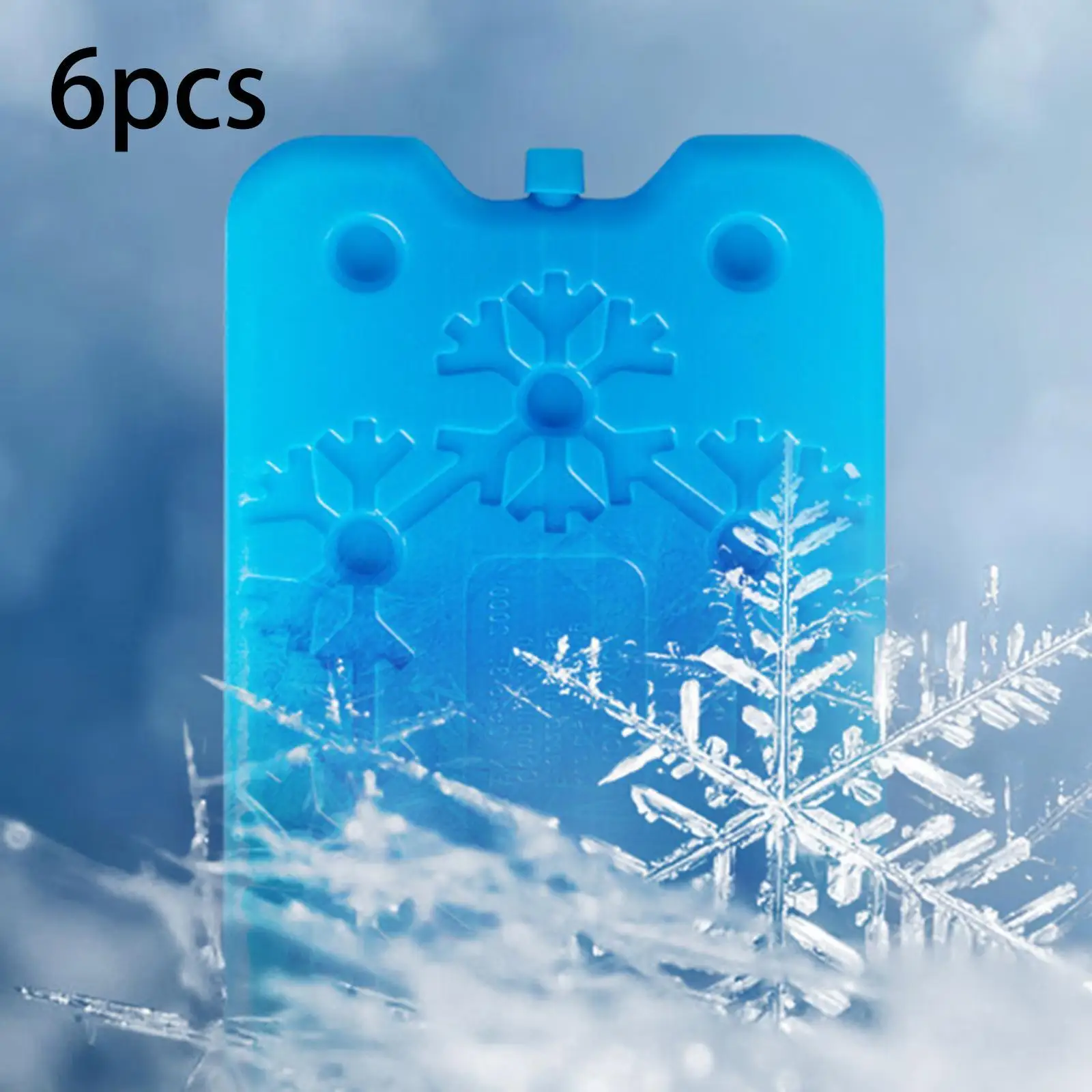 

6 Pieces Ice Packs Leakproof Portable Ice Blocks for Camping Beach Travel