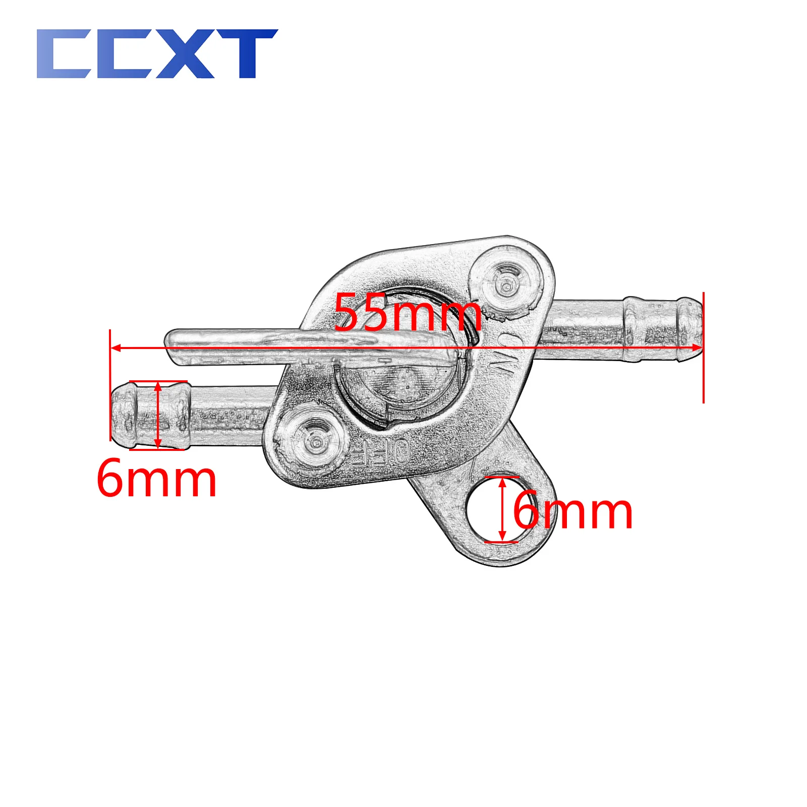 6mm Motorcycle Scooter ATV Fuel Hose Gasoline Faucet Gas Gasoline Valve Fuel Tank Switch For Yamaha Kawasaki KTM Honda Suzuki