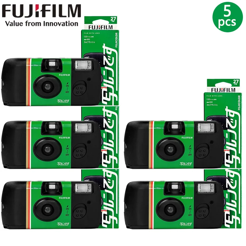 1/3/6 Pcs Fujifilm SIMPLE ACE ISO 400 35mm Power Flash 27 Photo