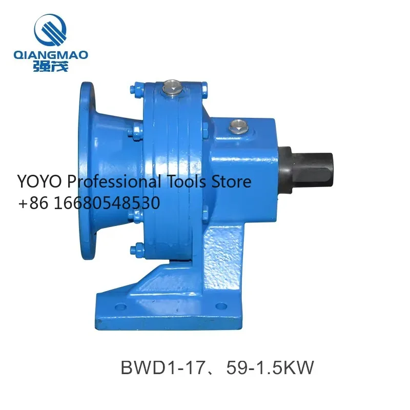 9erCycloid Gear Reducer BWD Series Cycloid Gear Reducer Three Phase Reduction Box with Motor Gear Box Mixer 380V Blue