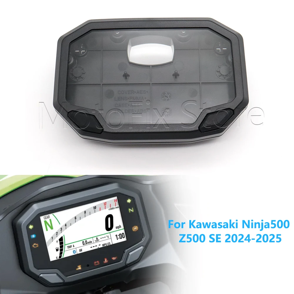 

Motorcycle Gauges Cover Case Tachometer Speedometer Shell Instrument Housing For Kawasaki Ninja 500 Z500 SE 2024 2025