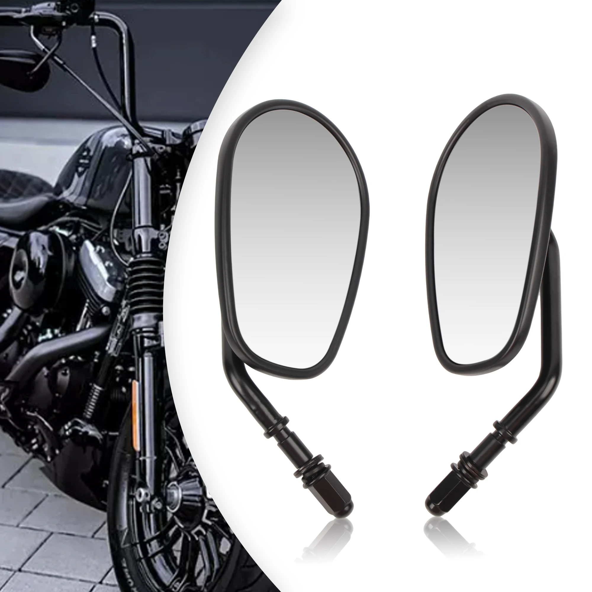 Motorcycle Universal Rearview Mirror Suitable For Harley Series Xl883/1200/x48 Gv300 Honda Cm500 Motocross Modified Accessories
