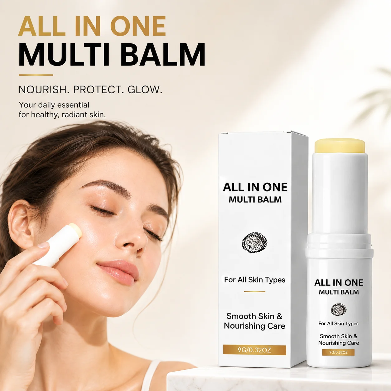 Organic Dual Serum Balm Anti Wrinkle Intense Hydration Facial Eye Skin Treatment Daily Pre Makeup Moisturizer Multi Balm Stick