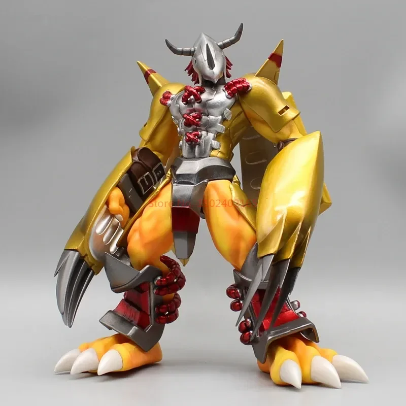 20cm Digital Adventure Greymon Full Coating Gold Model Anime Figure Battle Black Greymon Statue Decoration Collection Toys Gifts