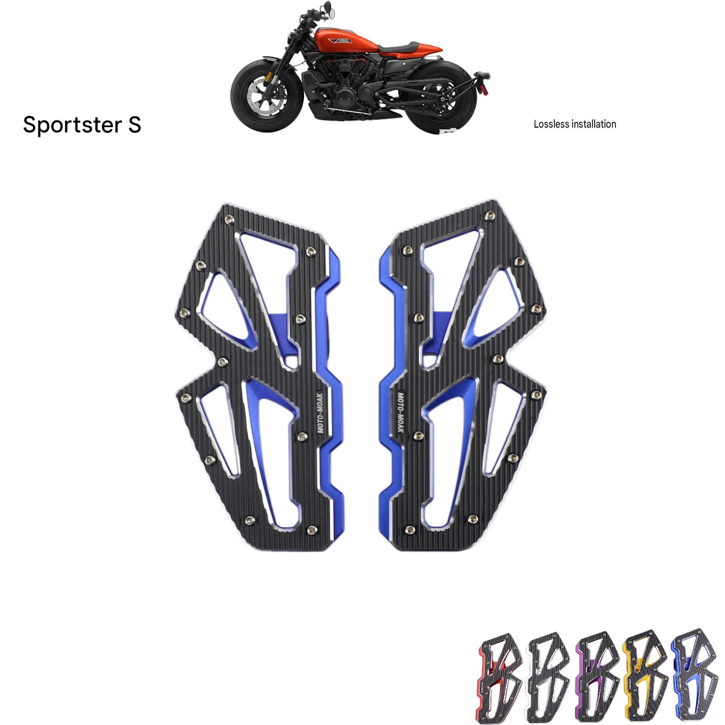 For the dedicated modification accessory pedal for Sportster S, it can be installed without any damage.