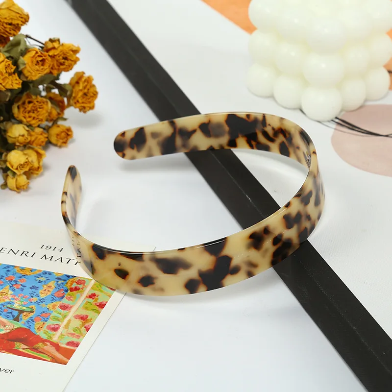 Acetate Hairband Korean Simple Temperament Headband Face-washing Leopard Tortoise Shell Headbands Hair Accessories