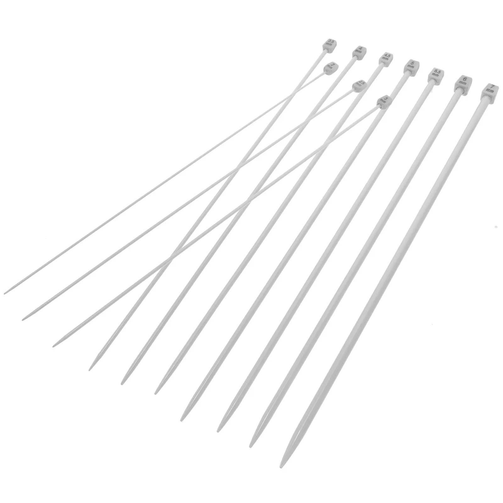 10Pcs Aluminum Knitting Needles Set Straight Sturdy Metal Yarn Knitting Tools for Sweater Scarf Gloves Hat Socks Kit - view 3