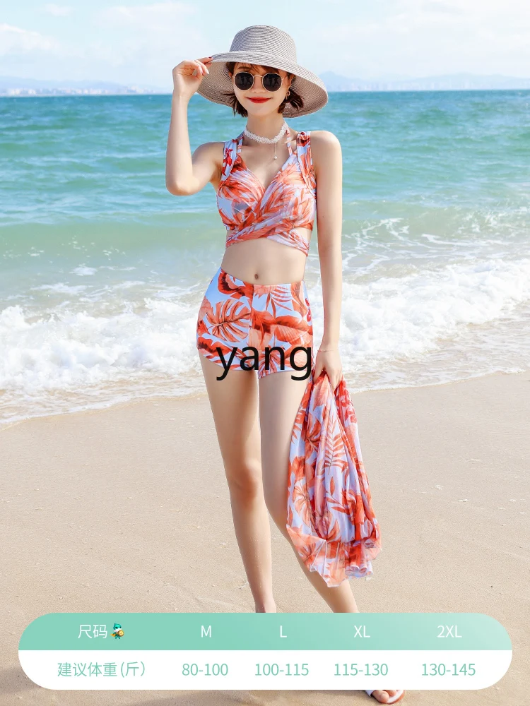 LMM new seaside vacation three-piece slim hot spring swimming suit