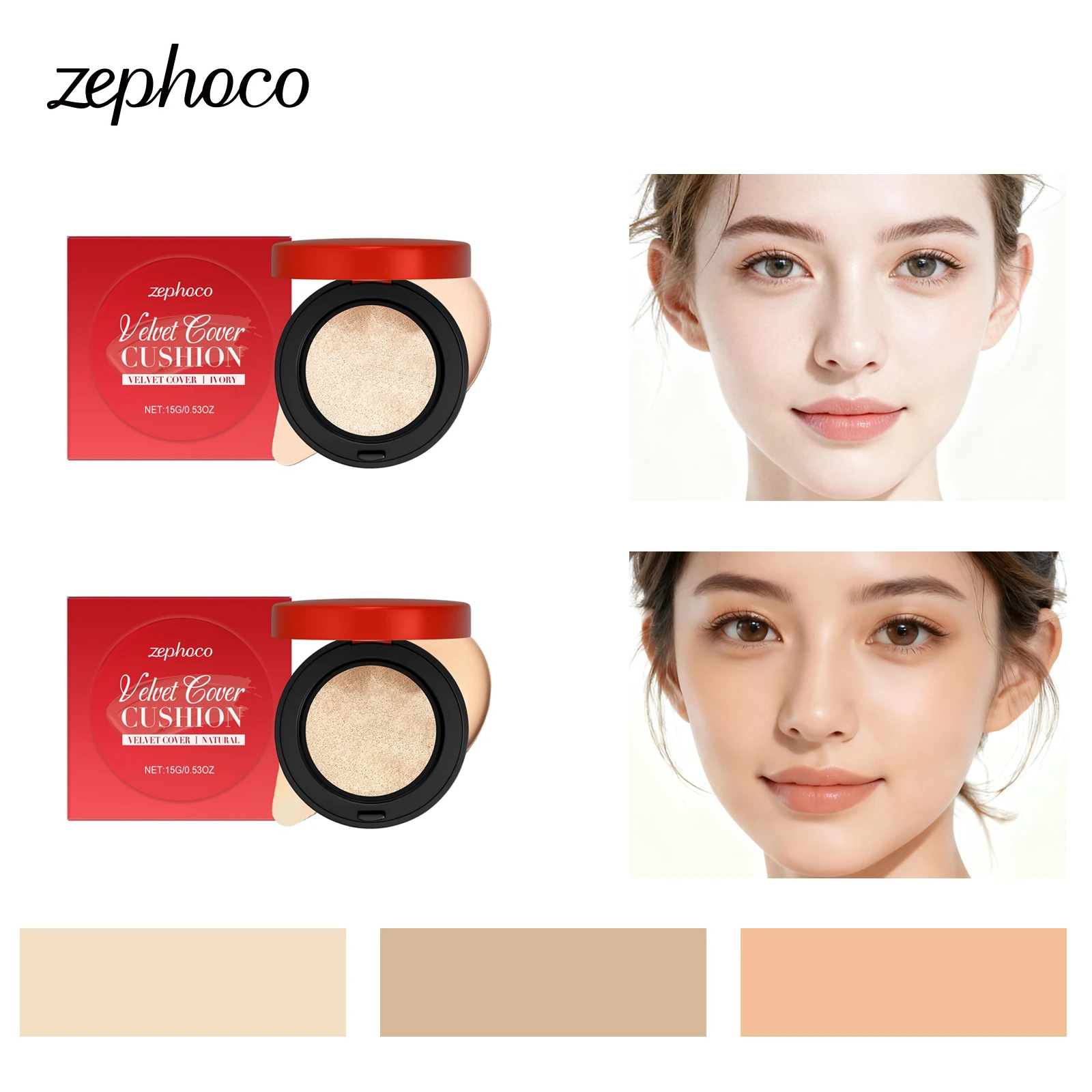 Moisturizing Concealer Air Cushion Oil Control Covering Acne Scars Brighten Face Base Foundation Waterproof  Makeup Cosmetic
