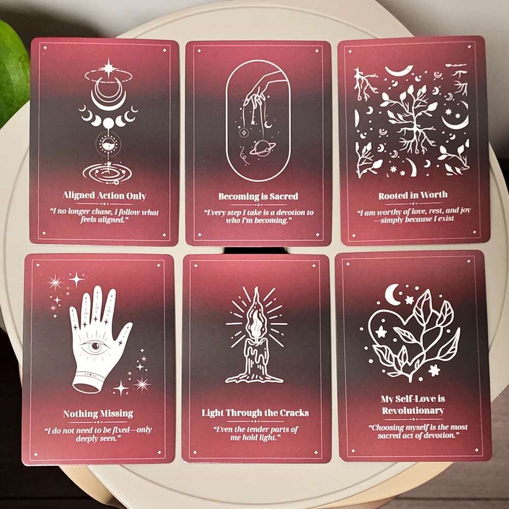 Affirmation Oracle Deck Cards Quiet Light Within 40 Pcs Oracle Cards 10.4*7.3cm