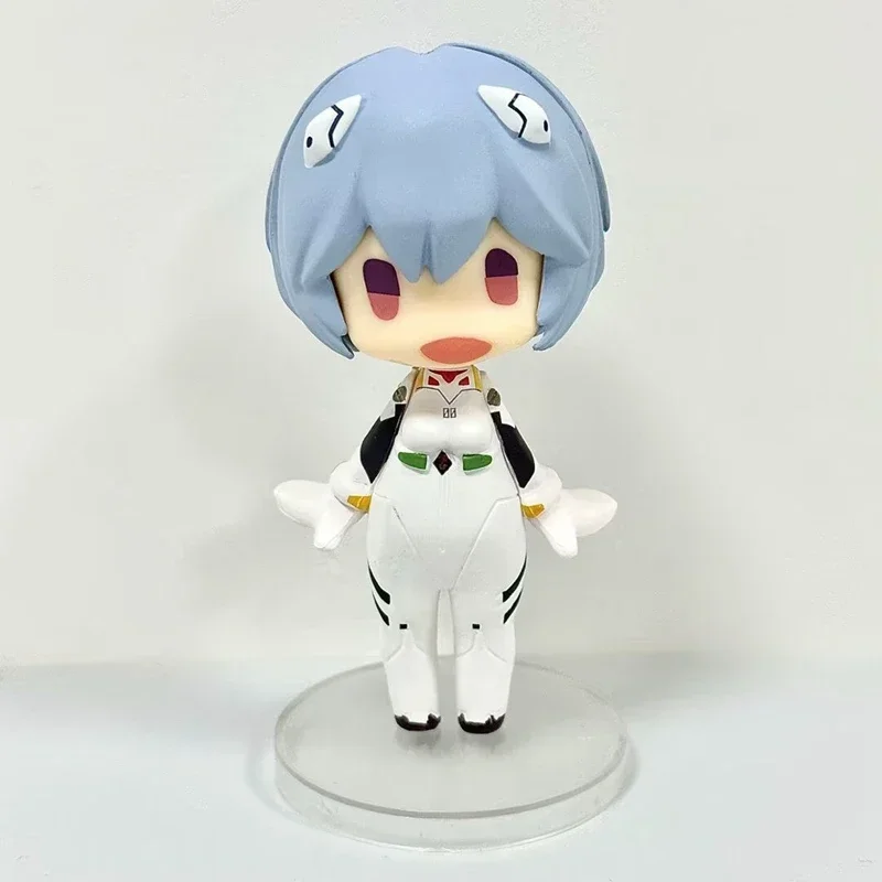 13CM Q Version Pixel Style Rei Ayanami Action Figure Collectible Anime Model Toys Gifts Children's Kids Evangelion Collectors