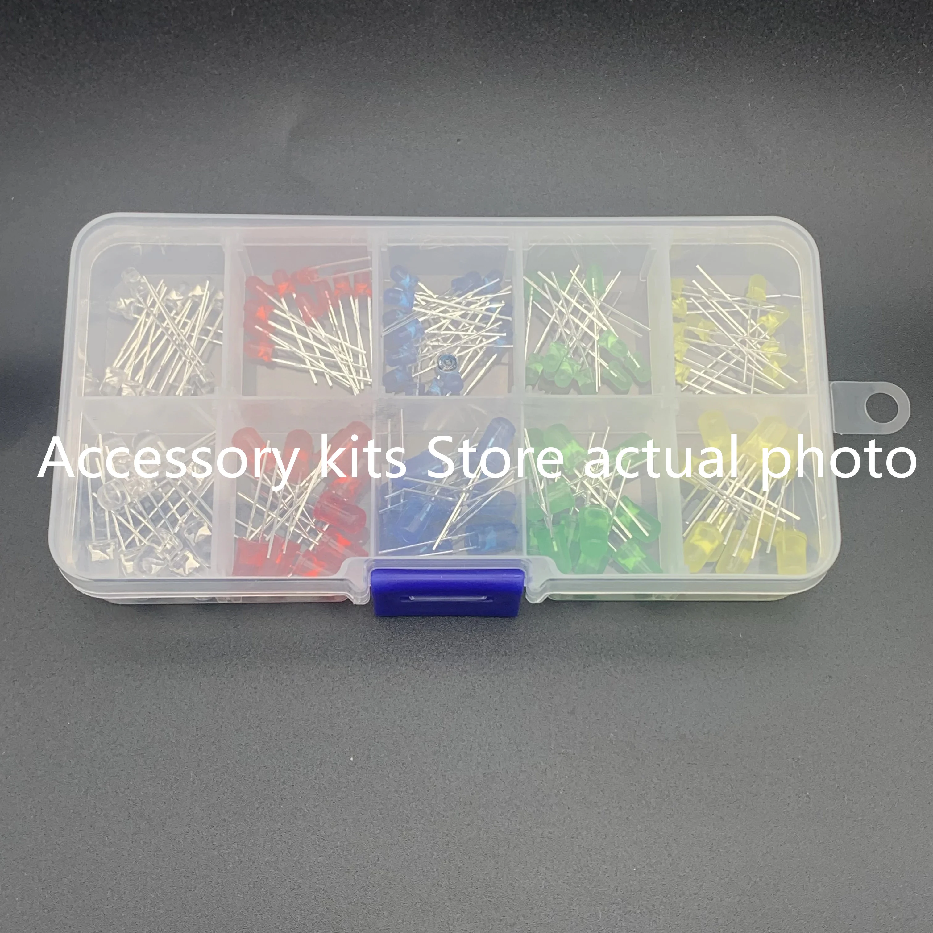 3mm 5mm LED Diode Assorted Kit, White Green Red Blue Yellow  F3 F5 Light Emitting DIY led lights Diodes electronic kit(10*10pcs)
