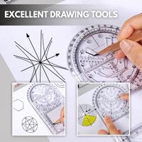 Multifunctional Geometric Ruler Architecture Measuring Rule Geometric Drawing Template Measuring Tool For School Student Office