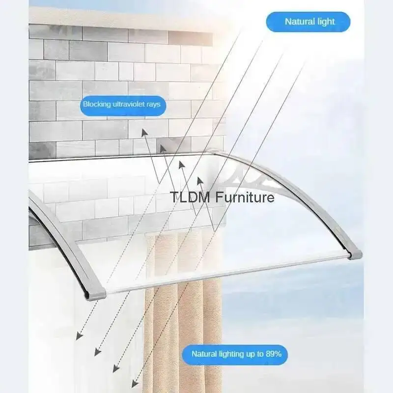 

Commercial Outdoor Awning Eaves Modern Protection Large Sink Metal Awning for Creative Thickened Awnings for Sun Coffee Shop