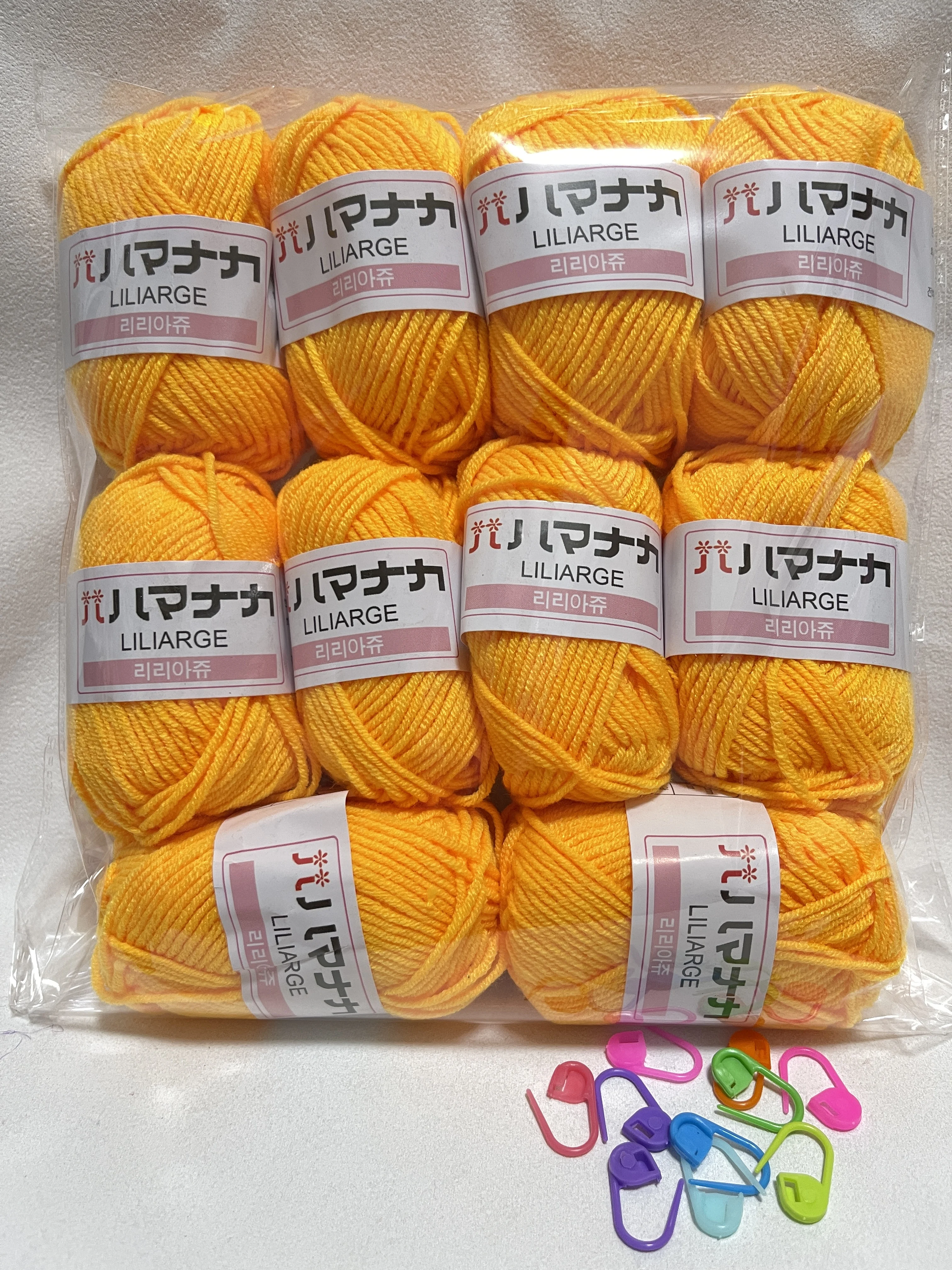 10PCS Total 250g Milk Cotton Yarn Combination 4-strands Soft Baby Wool Yarn Set for DIY Crochet Dolls Bags Hats Crochet Line