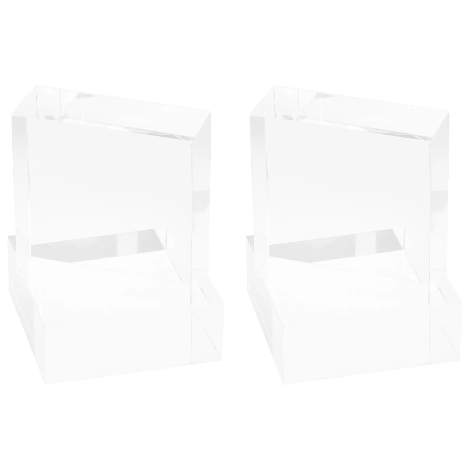 

5Pcs Acrylic Display Block Square Transparent Jewelry Stand Retail Store Home Decor Display Base Showcase Organizer