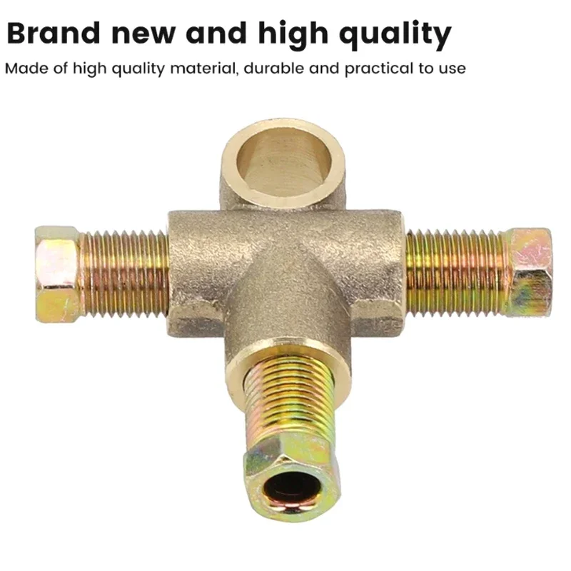 10 ミリメートルブレーキパイプ継手 3 ウェイブレーキ T ピースティー W/3 オスショートナットユニオンメトリック M10 3/16 "パイプブレーキホースアクセサリーパーツ