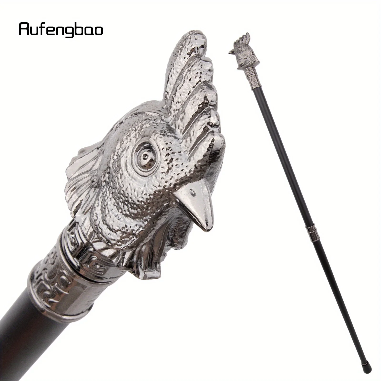 الفضة الدجاج الديك رئيس الحيوان الأزياء عصا الزخرفية Cospaly حزب المألوف قصب Crosier أداء المرحلة قصب 93 سنتيمتر