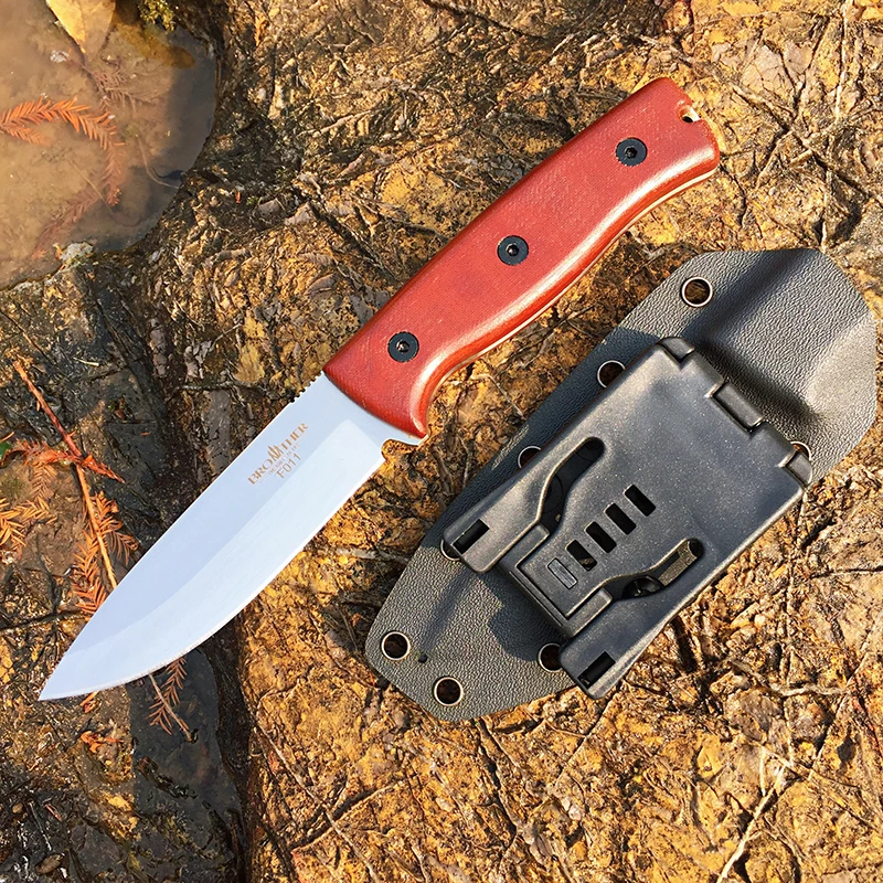 [Minghong Brother F011 ] Fixed Blade Bushcraft Knife Full tang Hunting Straight Knives Camping tactical Survival Knife Tool