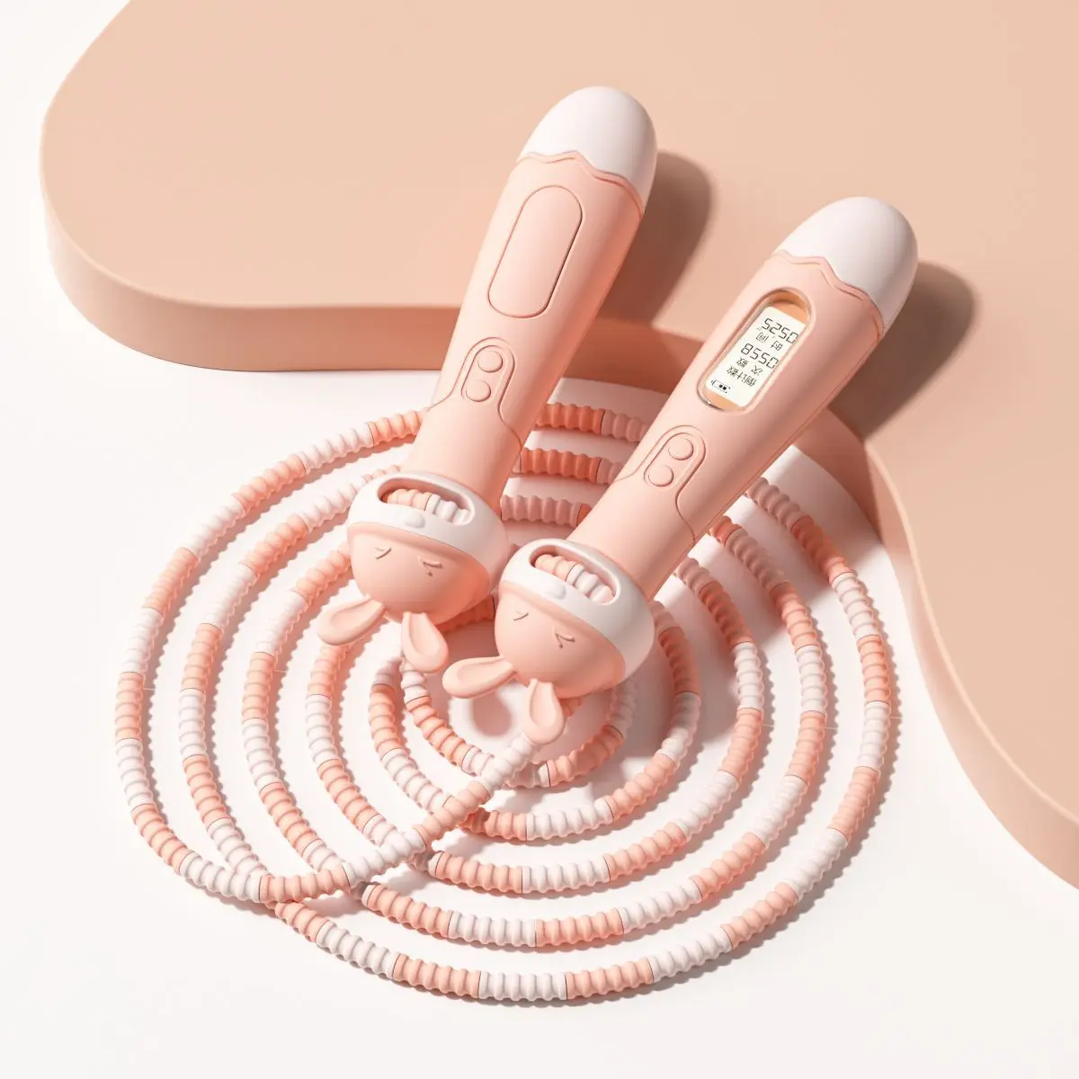 Counting Jump Rope Bamboo PVC Beginner Adult Child Soft Adjustable Skipping Rope Jumping Rope with Counter Home Exercise Gym