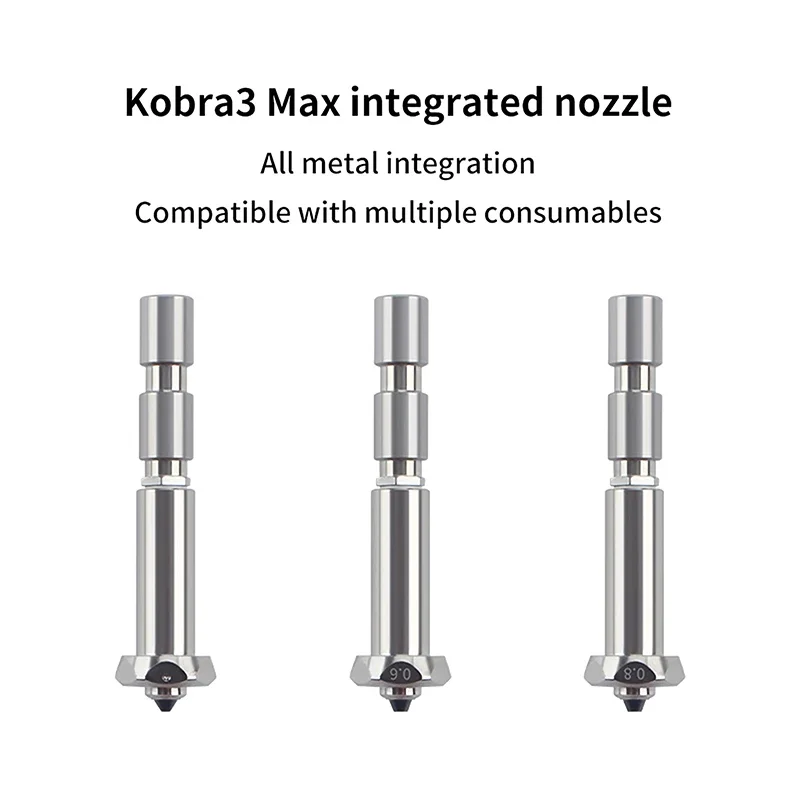 

For Anycubic Kobra 3 Max Nozzle Hotend Kobra 3 Max Combo Quick Swap Nozzle Hardened Steel 0.4 0.6 0.8 Kobra 3 Max Accessories