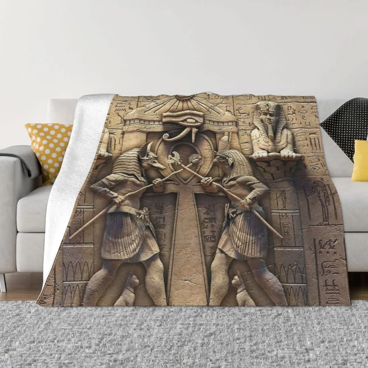 

Egyptian Gods Quilt Bedroom Couple Blankets Thin Wadding Blanket Throw Blanket