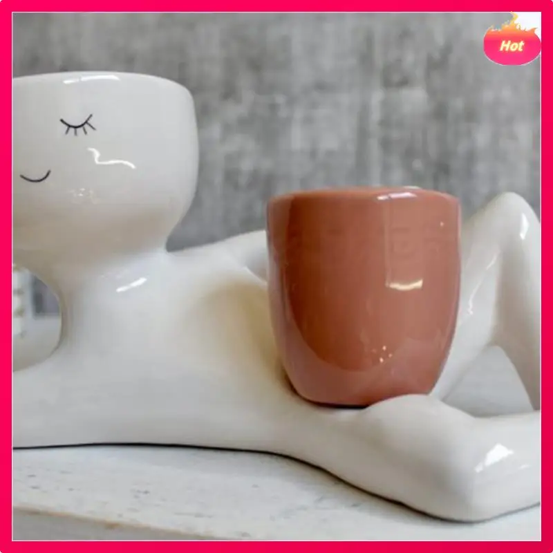 

New Flower Pot Indoor Plant Decoration Cute Resin Flower Pot Lying Figure Home Garden Decoration Gift