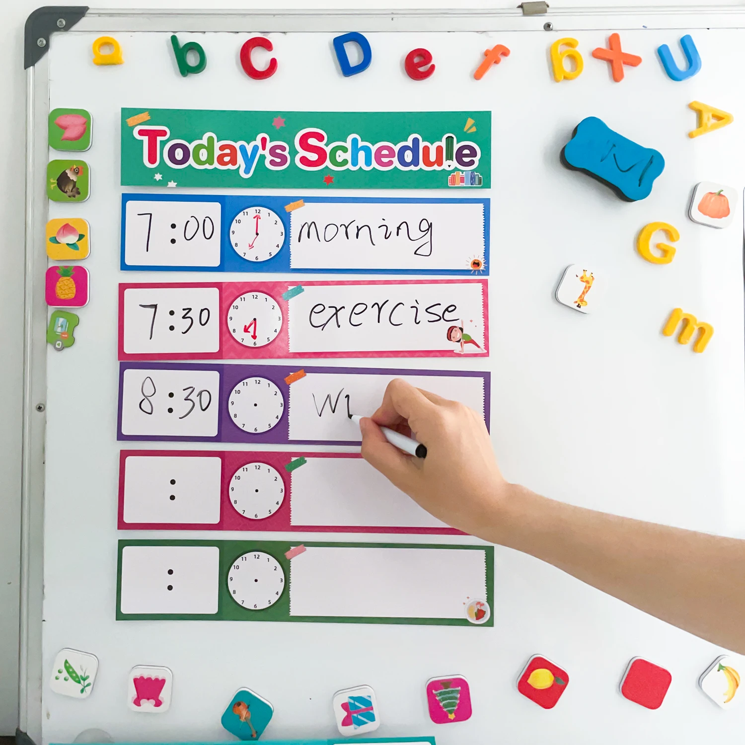 DIY Visual Schedule for Toddlers, Daily Routines Schedule Cards, Classroom Decoration, Schedule Pocket Chart Add-ons Montessori