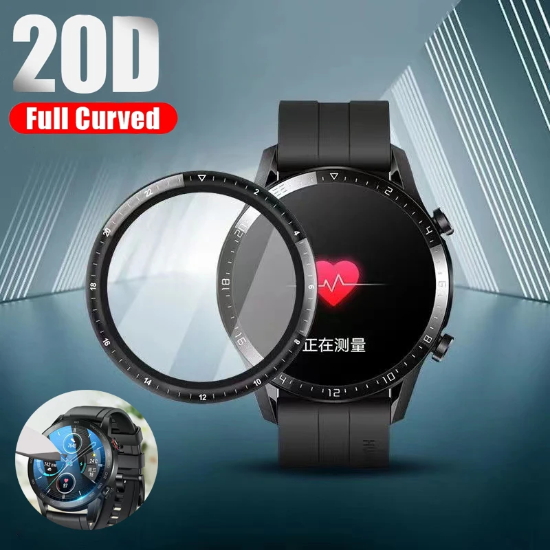 Película protetora de vidro macio 20para relógio inteligente, acessório de proteção de tela de 46mm e 42mm para runner watch gt 3 2 gtgtpro