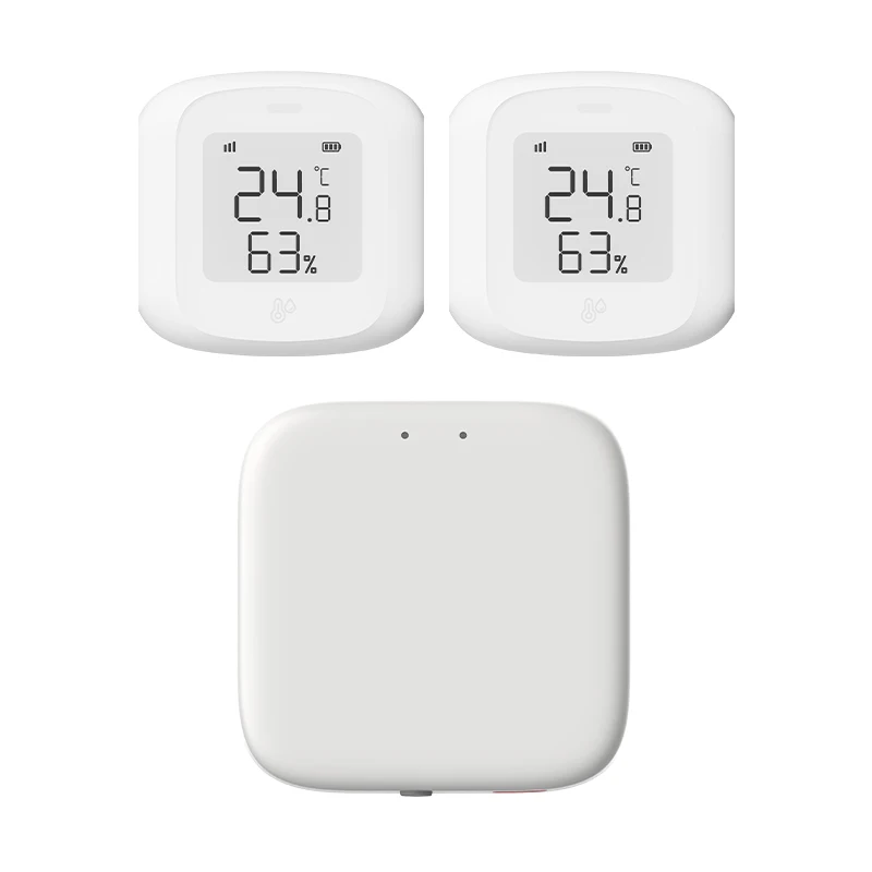 ORYZIC Zigbee 3.0 temperatuur- en vochtigheidssensor, Tuya Smart Life-app voor op afstand bedienbare thermometer voor een slim huis, compatibel met Yandex Alexa.