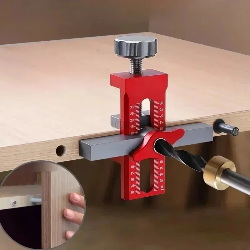 Dispositivo di livellamento rapido per porta dell'armadio Dispositivo di installazione di posizionamento 2in1 Dispositivo di rimbalzo per installazione del pannello della porta Localizzatore di perforazione
