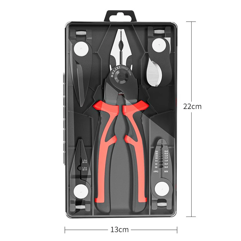 Delixi Multifunctional Pliers Tiger Pliers Wire Stripping Pliers Electrician Specific Wire Cutting Pliers Wire Pressing Pliers