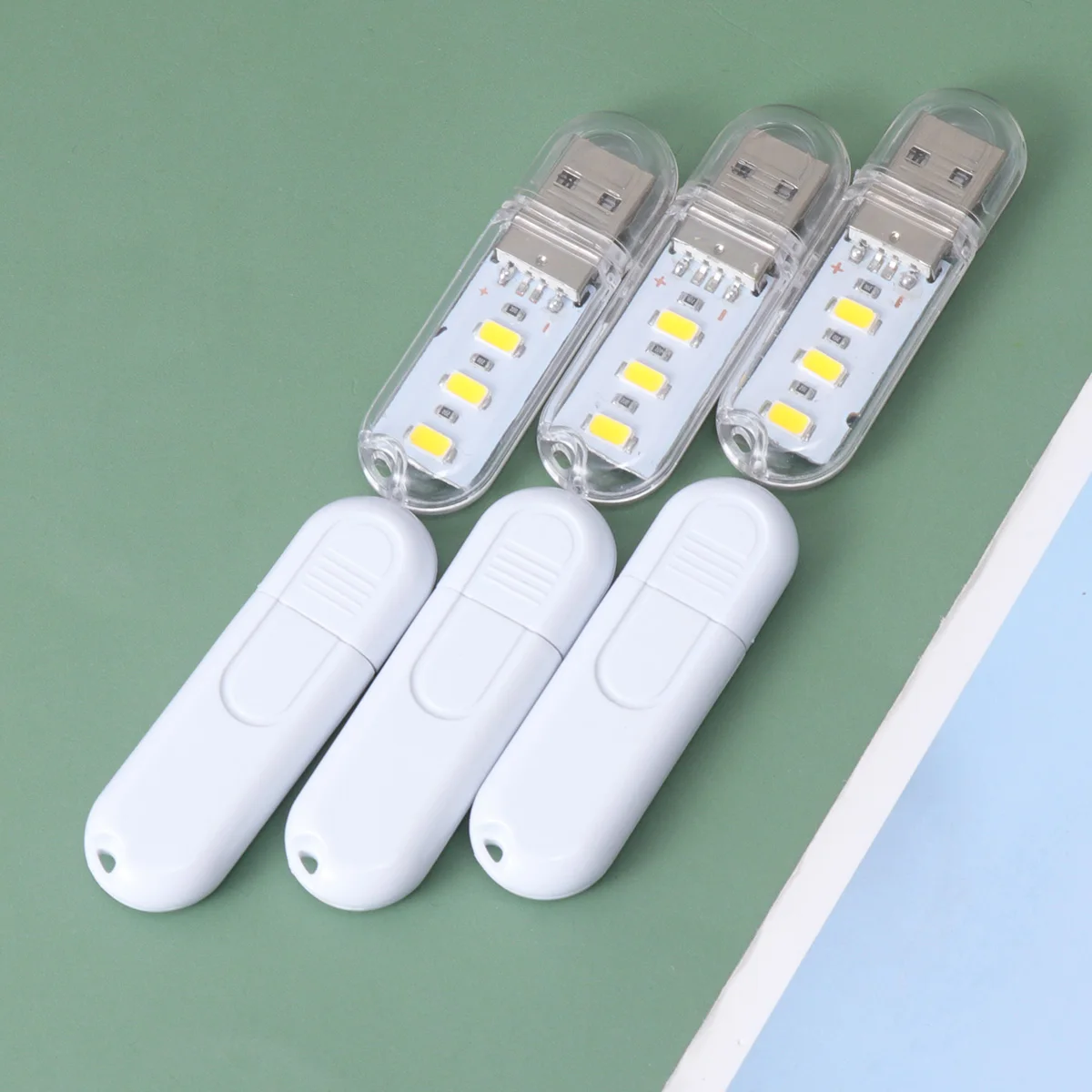

6 шт. Usb ночной белый теплый контроль портативная мини-лампа подвесной дизайн энергосберегающий экологически чистый настольный светильник для