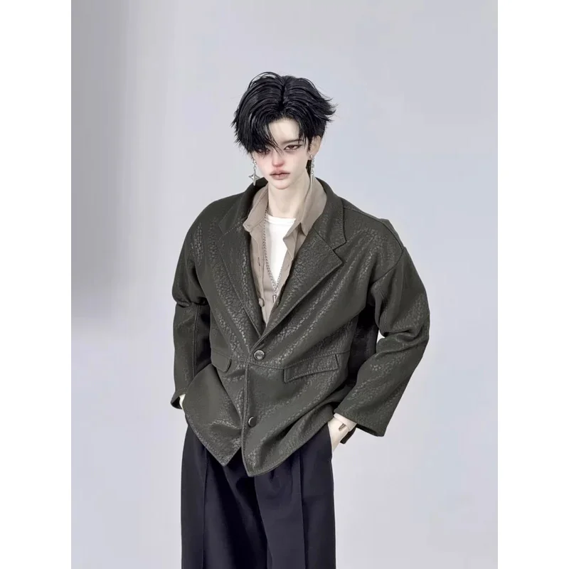 

Одежда для кукол BJD для кукол ростом 68 см и 75 см, зеленое пальто, куртка из искусственной кожи, аксессуары для одежды