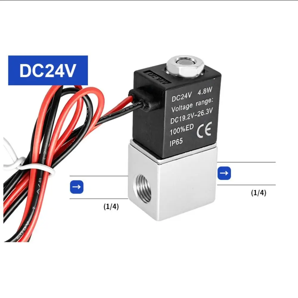 2 Way Electric Solenoid Valve Stainless Steel Pneumatic Control Air Solenoid Valve High Flow Durable Air Valve Air Systems