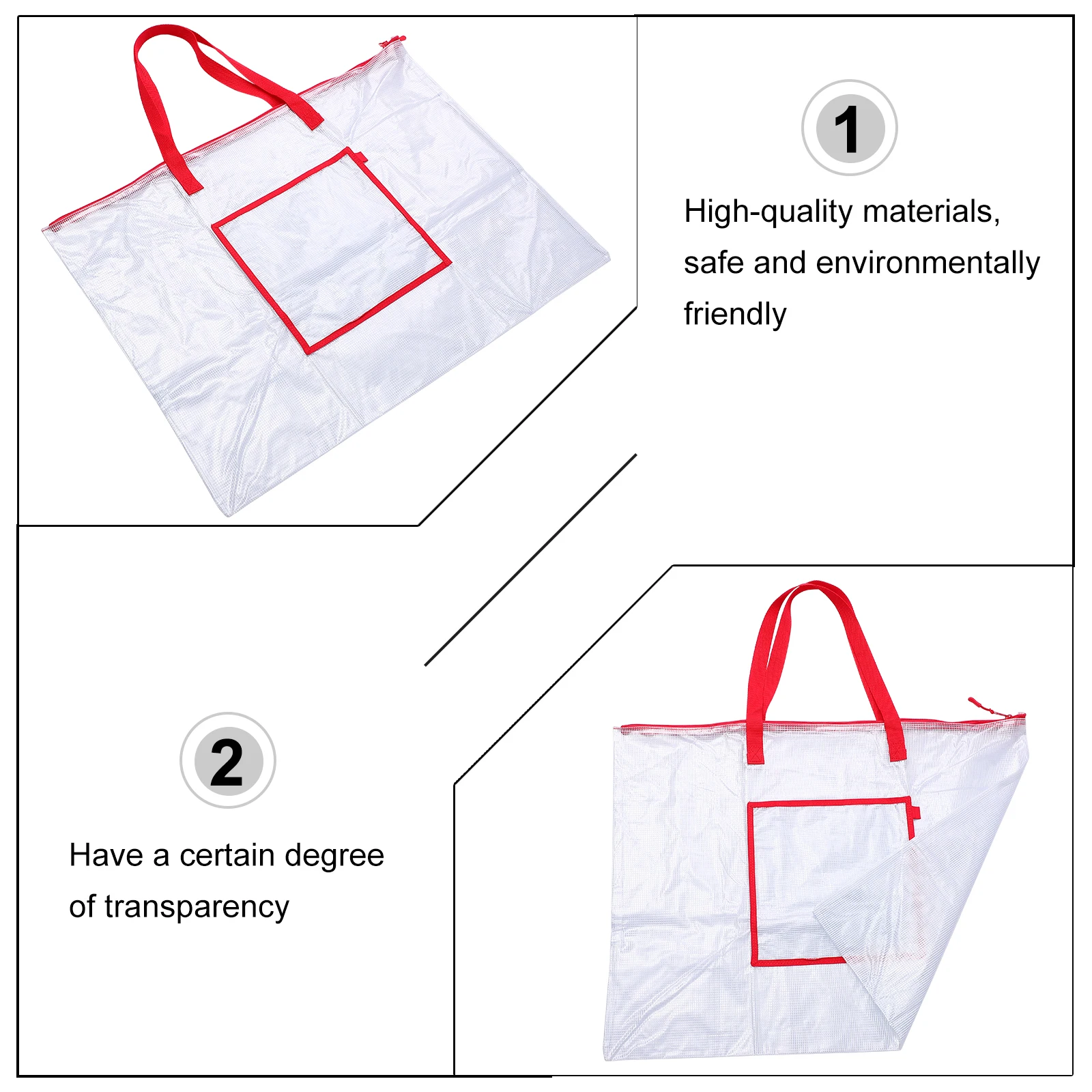 

Clear Pvc Art Project Bag Durable Poster Organizer With Carrying Straps For Artists Teachers Students Large Storage Solution