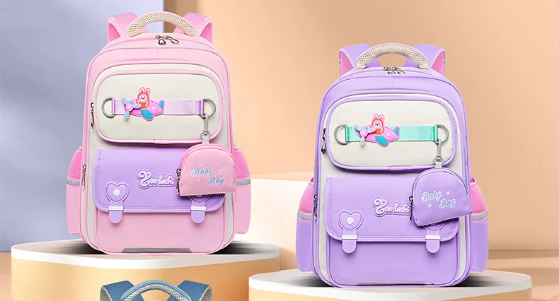 

Large capacity girls' and children's backpacks for elementary school students in grades 1-6, with high aesthetic appeal for girl
