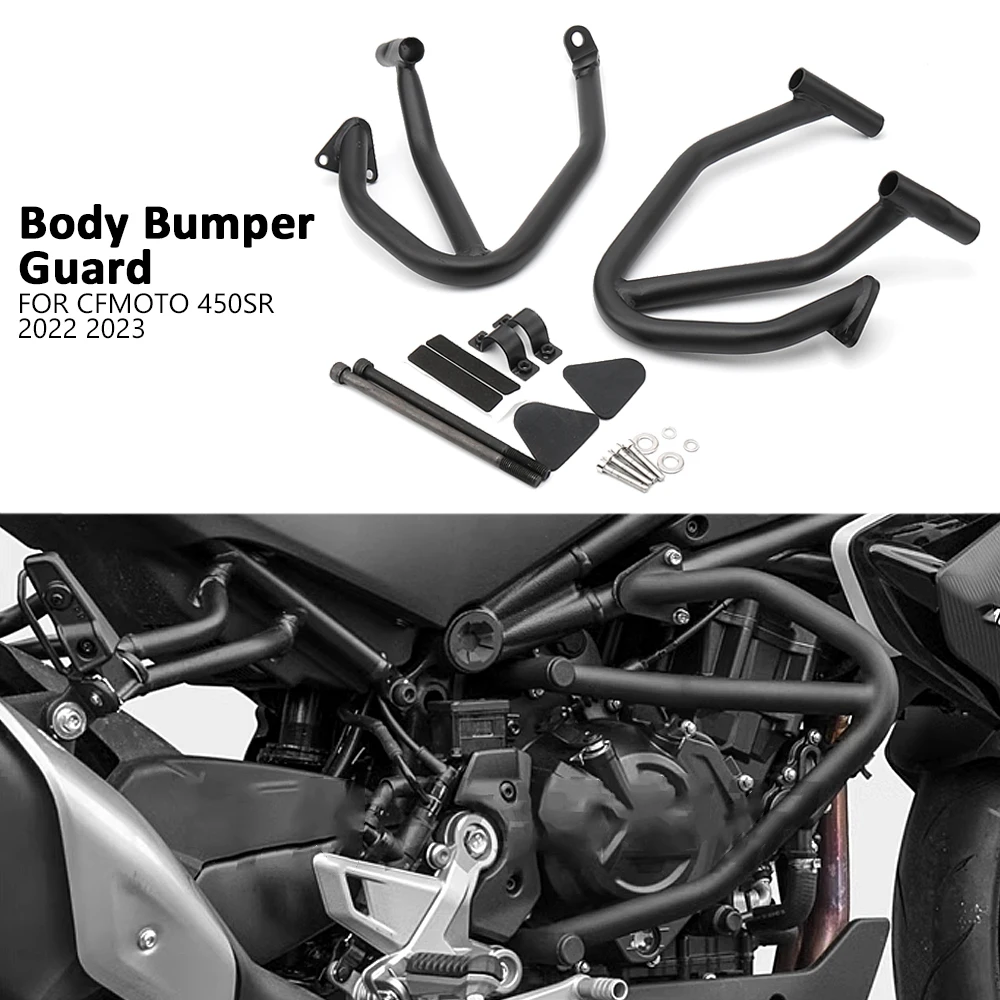 

For CFMOTO 450SR 450 SR 450sr 2022 2023 New Motorcycle Accessories Black Highway Engine Guard Bumper Crash Bar Protector